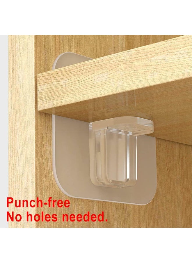 Self adhesive shelf clamp for shelf support columns, suitable for kitchen cabinet bookshelves, sturdy partition racks, and closet bracket pins - Image 3
